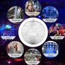 200mm Mirror Disco Ball with Hanging Ring, Silver Glitter Ball Image 2