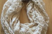 Ladies Snood white with gold threads Brand New