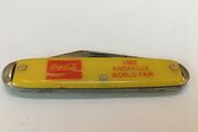 Coca Cola 1982 Knoxville World Fair Pocket knife Yellow