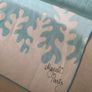 Hand Painted Silk Magli Scarf with Swallows and Flora Motif Image 2