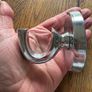 Large silver coloured hanging hook with screws and raw plugs Image 8