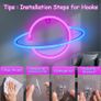 NEW SALE | Good Vibes Neon Sign,Neon Light Powered by USB with Switch, Ice Blue Led Neon Light Sign for Bedroom,Wall Decor,Game Room,Party, Bar Decor Image 2
