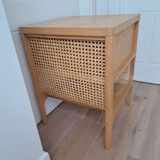 Meadows and Byrne rattan side table -- as new