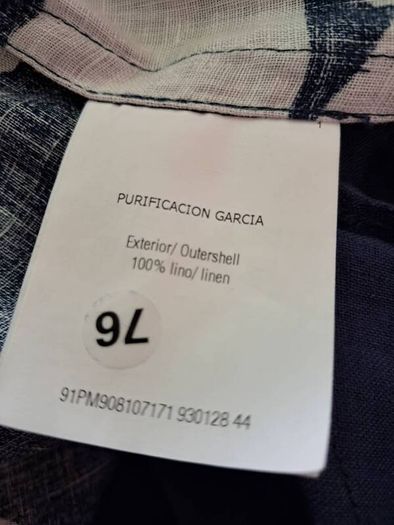 Purificacion Garcia bold graphic linen shift dress
