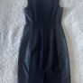 Karen Millen Faux Leather Panel Draped Pencil Dress - Black - Size UK 10 Image 5