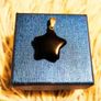 Black Star Pendant Glossy Statement Charm Image 3