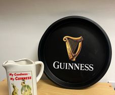 Guinness water jug and bar tray