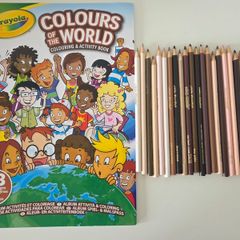Crayola colours of the world colouring book & pencils