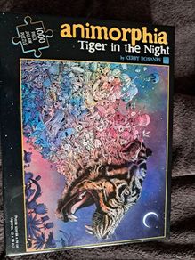 Kerby Rosanes Animorphia Tiger in the Night 1000pc Puzzle