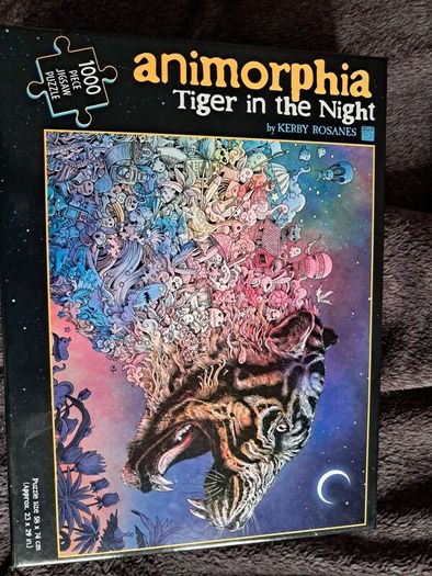 Kerby Rosanes Animorphia Tiger in the Night 1000pc Puzzle