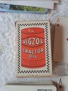 Vintage playing cards,VIGSOL Tractor Oil.