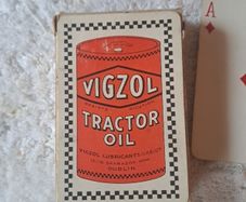 Vintage playing cards,VIGSOL Tractor Oil.