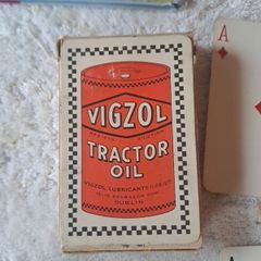 Vintage playing cards,VIGSOL Tractor Oil.
