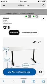 computer desk perfect condition, sit or stand adjustable height