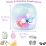 Portable Dummy Steriliser, Mini UV-C Sanitizer Box for Pacifier, 99.99% Sterilization in 3 Mins, USB-C Rechargeable, Mini Sterilizer Box for Baby Pacifier, Bottle Nipples and More Image 2