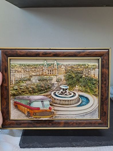 Pair of Handmade Malta 3D Wall Plaques John Borg