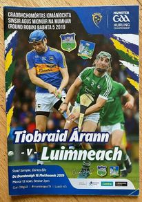 2019 Limerick v Tipperary - GAA Munster Hurling Round 5 Programme