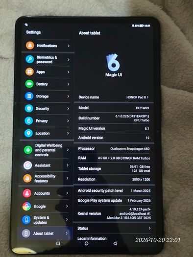 Honor Pad 8 12 inch 128GB Tablet