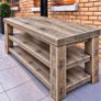 Handmade Aged Latin Driftwood Style Kitchen Island Image 2