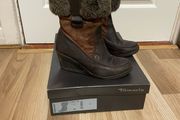 Leather boots, size 38(5)