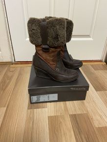Leather boots, size 38(5)