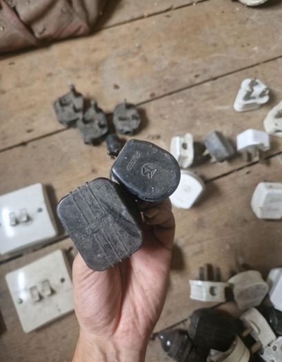Vintage Job Lot  50+ Electrical Plugs and Wall Switches