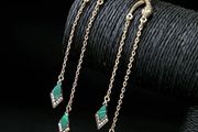 Snake Serpent Drop Gold Earrings