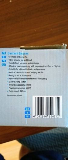 Garment steamer Brand New