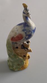 Vintage Ceramic Peacock - Flower Arrangement Frog