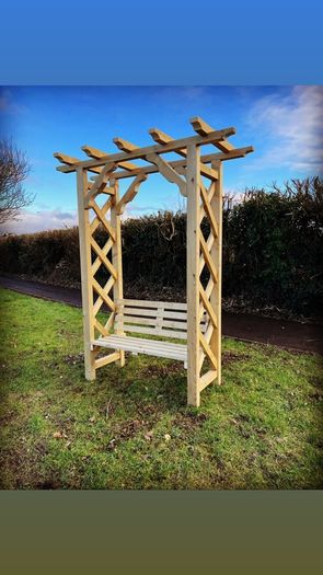picnic benches