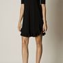 New With Tags Karen Millen Black Frill Hem Tunic Knit Mini Jumper Dress Image 2