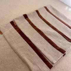Ferm living 2 velvet/linen cushion covers