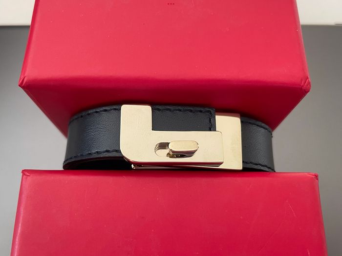 Lancel Leather Cuff Bracelet