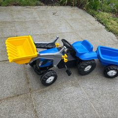 Rolly Children's New Holland Tractor with Front Loader & Trailer