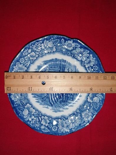 Vintage Liberty Blue Staffordshire Bowl Betsy Ross