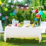 White and Gold Party Tablecloth Plastic Tablecloth 137x274cm Gold Dot Confetti Table Cover Rectangular Party Table Cover for Picnic, Baby Shower, Halloween, Christmas, Birthday Decorations Image 3