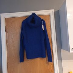 Mika Elles Royal Blue Jumper With  Cowl Neck.   S, 14-16.   B.N.W.T