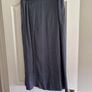 White company long silky effect steel grey skirt Image 2