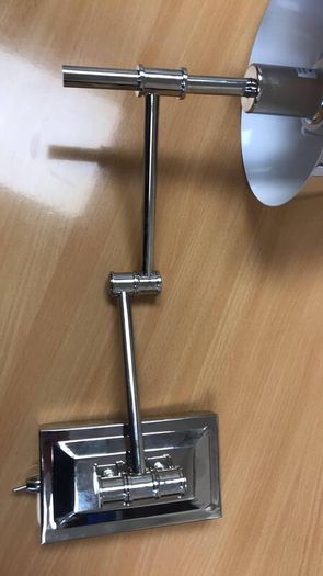 Polished Nickel Metal Light Swing Arm and Toggle Switch