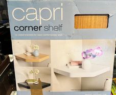 Gill New Capri Floating Corner Shelf Oak Wood Effect NEW