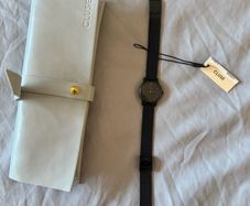 Brand new CLUSE watch, black and grey, with pouch