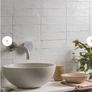 Mandarin Stone White Hoxton gloss porcelain tiles Image 2