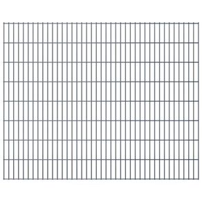 2D Garden Fence Panels 2.008x1.03 m 8 m (Total Length) Grey