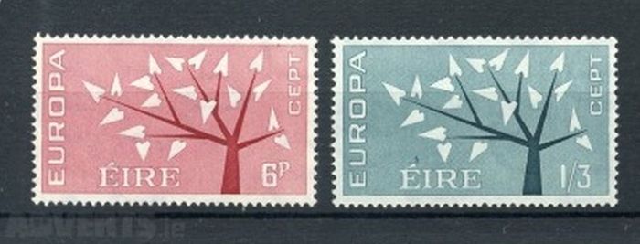 Ireland 1962 - Scott 184-185 Europa - Complete Set - Mint Never Hinged