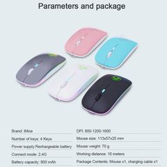 2.4 G Wireless Computer Silent Mouse No Rgb - White