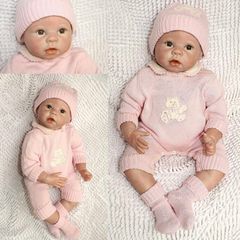 Soft Silicone Vinyl Reborn Dolls Baby Girl 22 inch 55 cm Magnetic Mouth Lovely Lifelike Cute Toy That Look Real Newborn Handmade Birthday Xmas Gift (FREE POSTAGE)