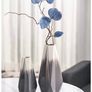Grey White Vase for Flowers, Set of 2 Modern Ceramic Vases for Pampas Grass, Geometric Decorative Pottery Vase for Home Decor, Living Room, Bedroom, Table, Mantel, 28cm/22cm Image 4