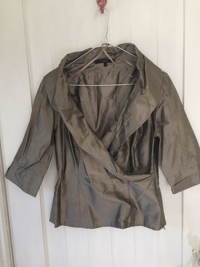 Coast 2 piece olive pencil skirt and Silk wrap