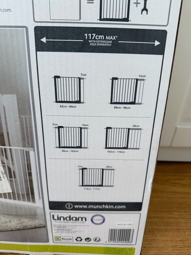 Baby Stair gate with Extension piece