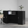Reception Desk Black Oak Image 2